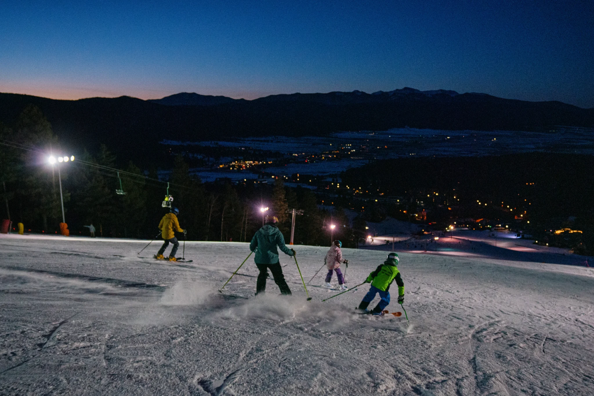 Night skiing
